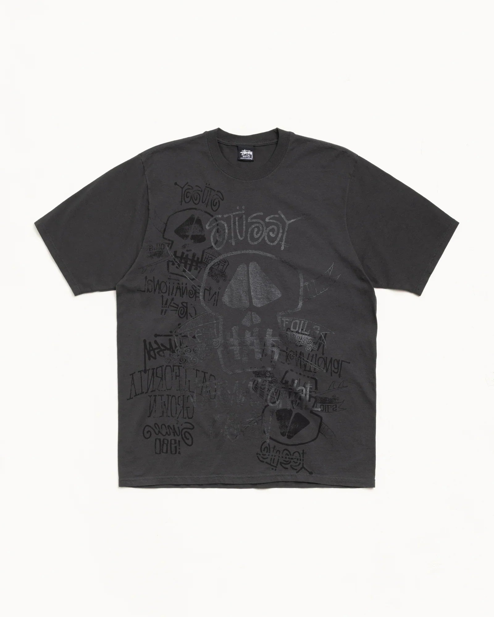 STUSSY SKULLS TEE PIGMENT DYED