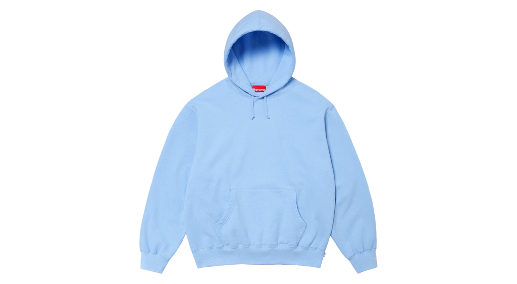 Supreme Satin Applique Hooded Sweatshirt (FW24) Light Blue