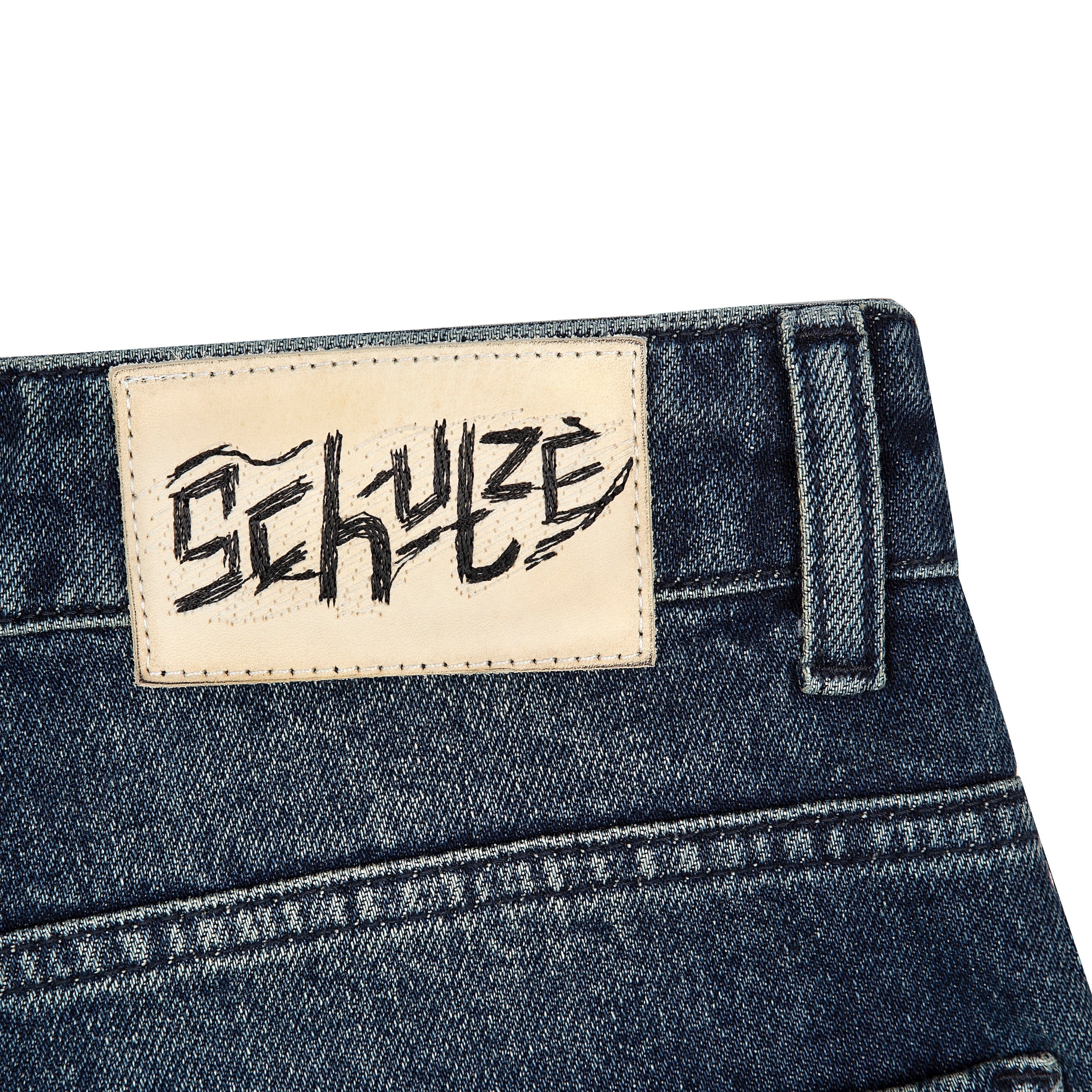 "koi fish v2" Jorts washed indigo
