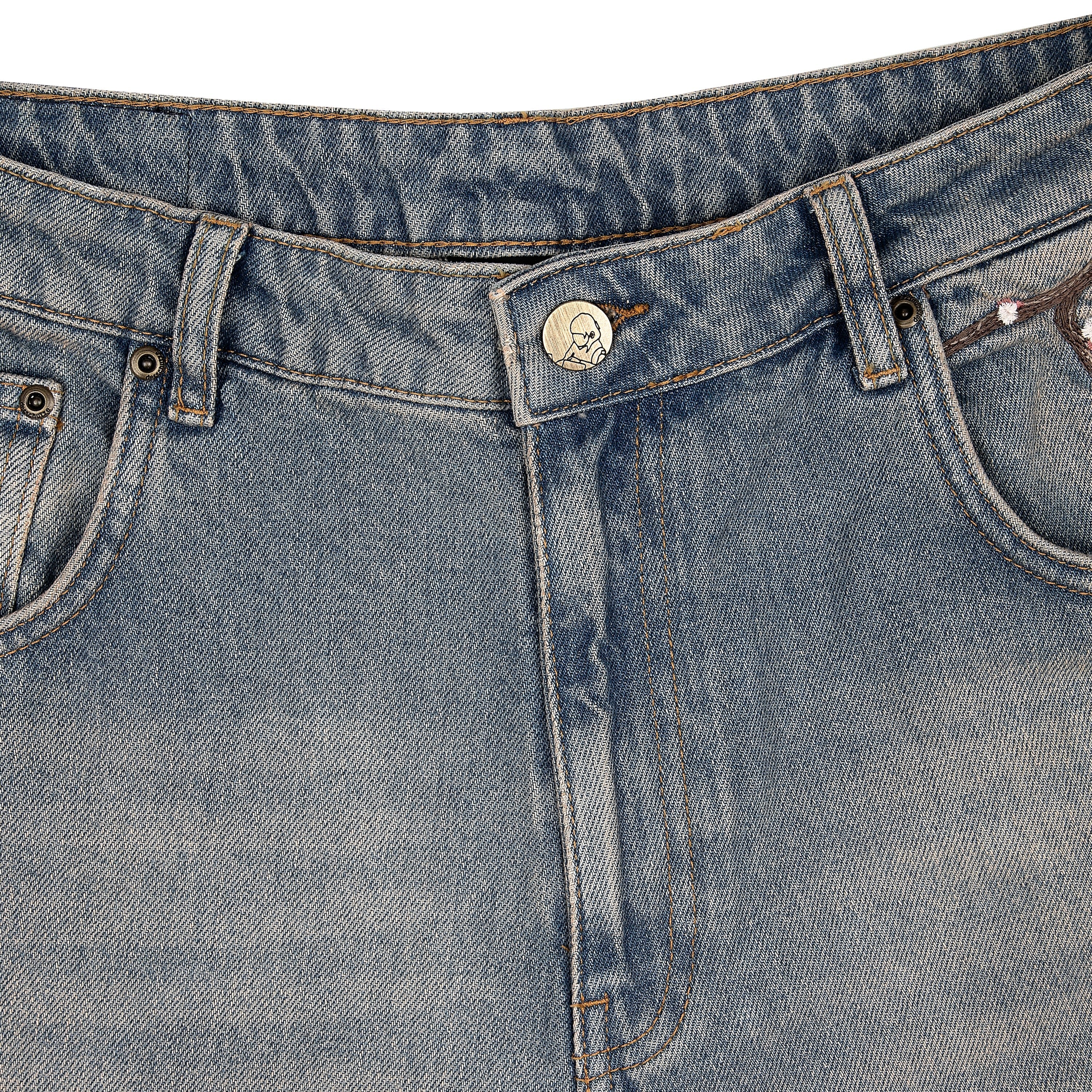 "blossom v2" patchwork Denim light blue