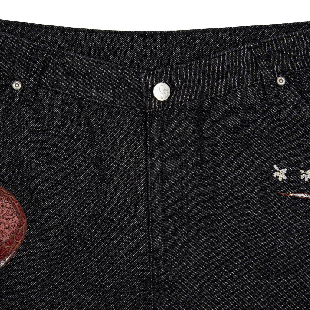 "yakuza" raw Denim black