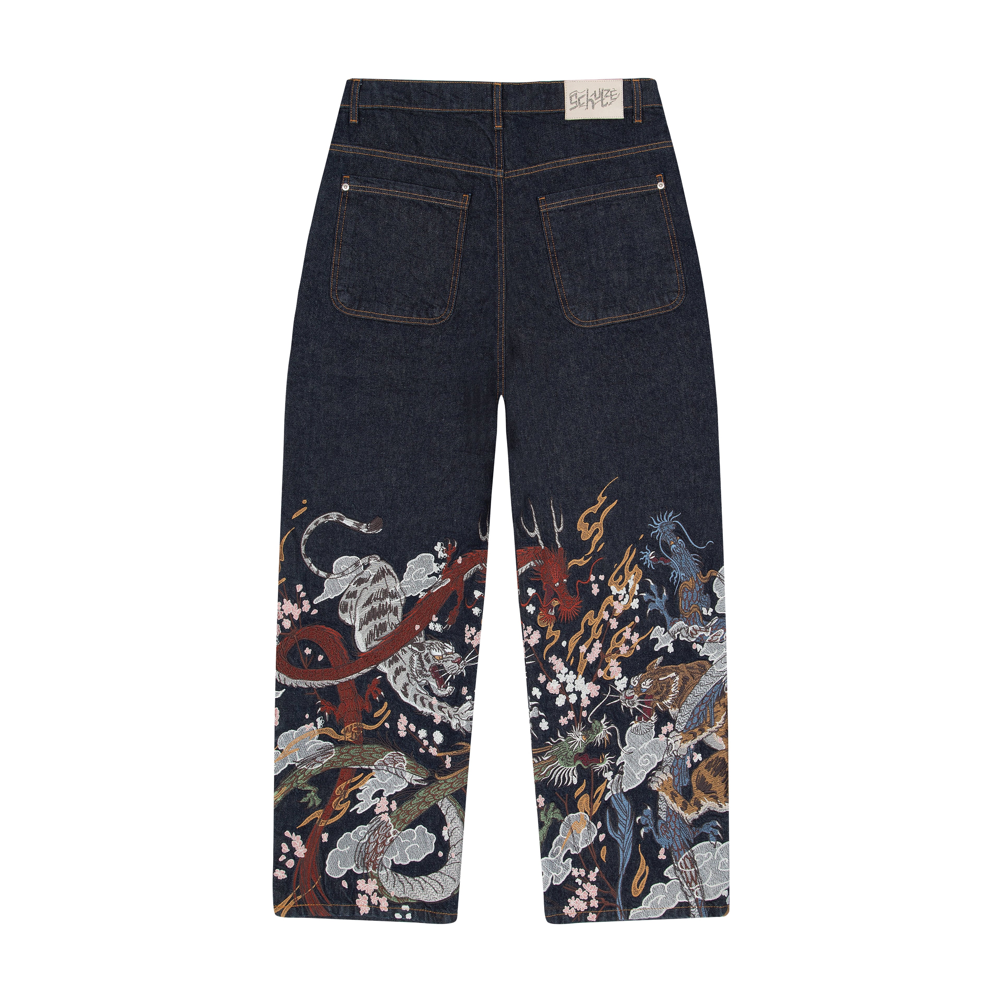 "yakuza" raw Denim blue