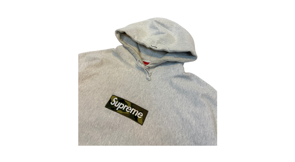 Supreme Box Logo Hoodie Ash Grey (FW23) (P)