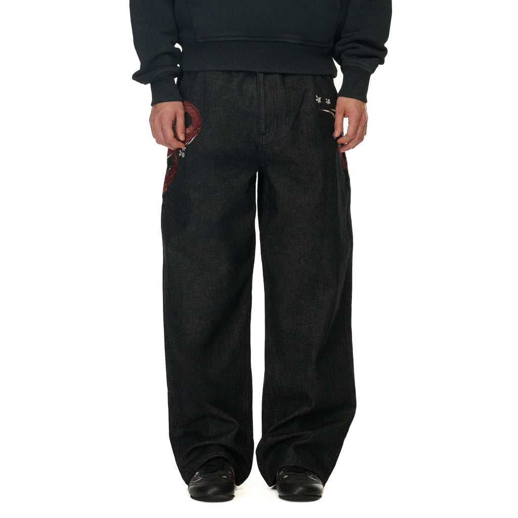 "yakuza" raw Denim black