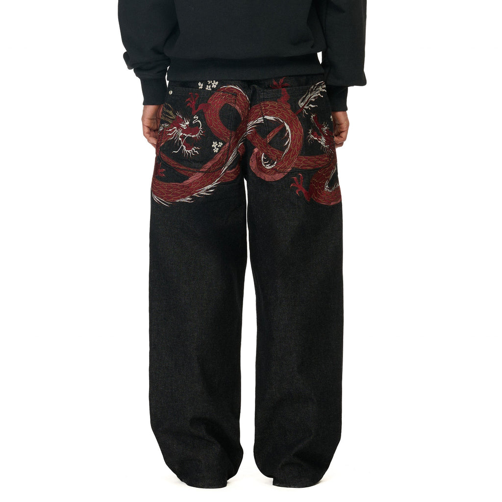 "yakuza" raw Denim black
