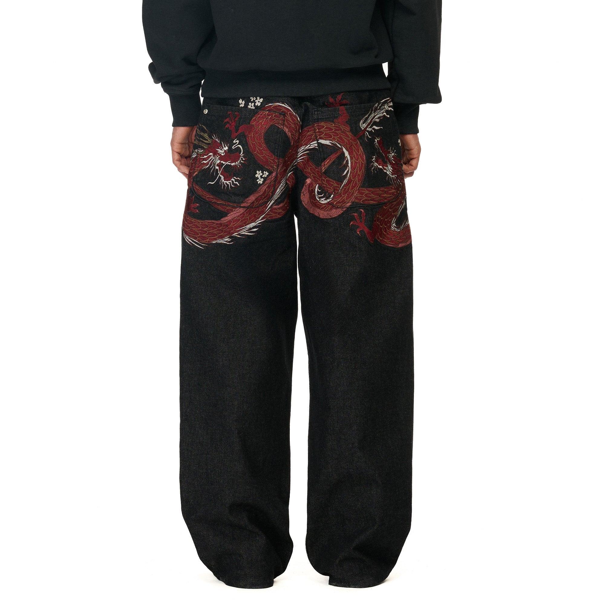"yakuza" raw Denim black