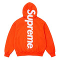 Supreme Vertical Logo Hooded Sweatshirt – Orange / White