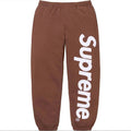 Supreme Vertical Logo Sweatpants – Brown / White