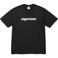 Supreme Italic Logo Black Cotton Tee