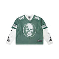 "Godspeed" Layered Mesh Skull Long Sleeve Jersey (Green/White)