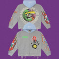 Roughplay Band Aid For The Wounds Zip-Up Hoodie - Light Grey/Blue