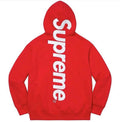 Supreme Vertical Logo Hooded Sweatshirt – Red / White