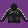 Roughplay Arch Logo Track Zip-Up Hoodie - Black