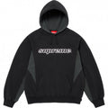 Supreme Curved Logo Hooded Sweatshirt - Black / Charcoal