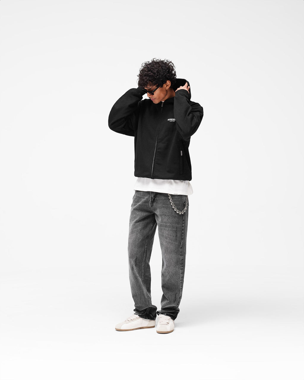 Represent Owners Club Zip Hoodie - Black