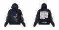 Vintage "Godspeed" Black Monday Newspaper Skull Oversized Hoodie