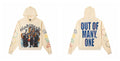 Vintage "Godspeed" Basketball Skeletons Oversized Beige Hoodie