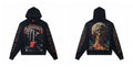 Vintage "Godspeed" Nuclear Button Skeleton Oversized Hoodie