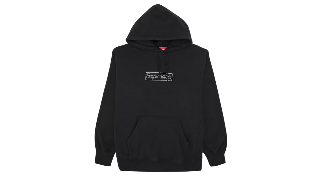 Supreme KAWS Chalk Logo Hoodie Black (P)