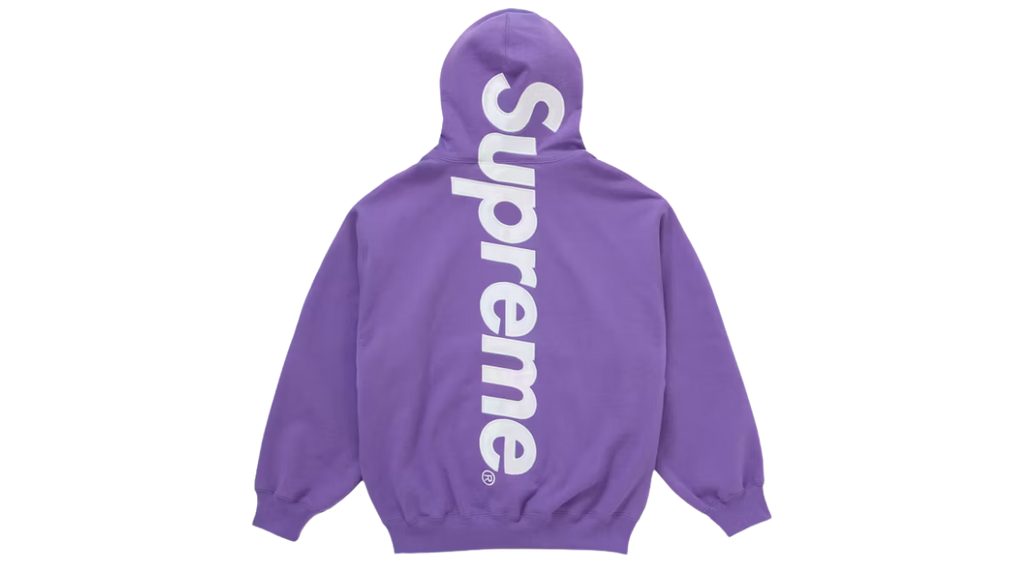 Supreme Satin Applique Hoodie Violet (FW25)