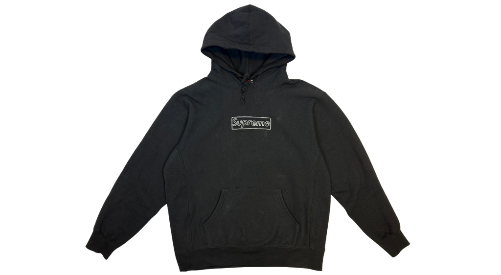 Supreme KAWS Chalk Logo Hoodie Black (P)