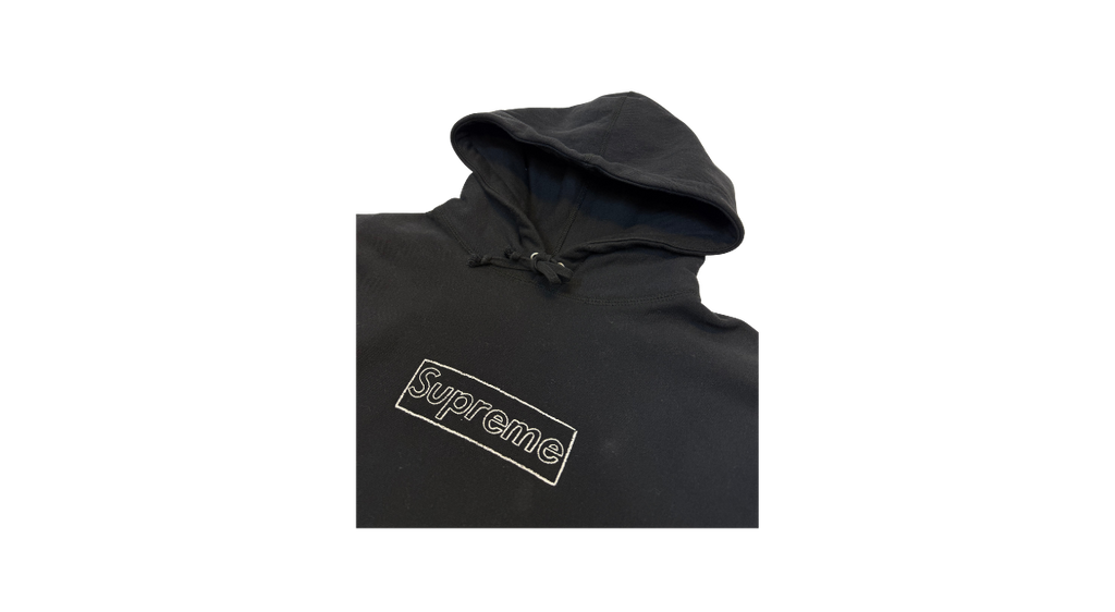 Supreme KAWS Chalk Logo Hoodie Black (P)